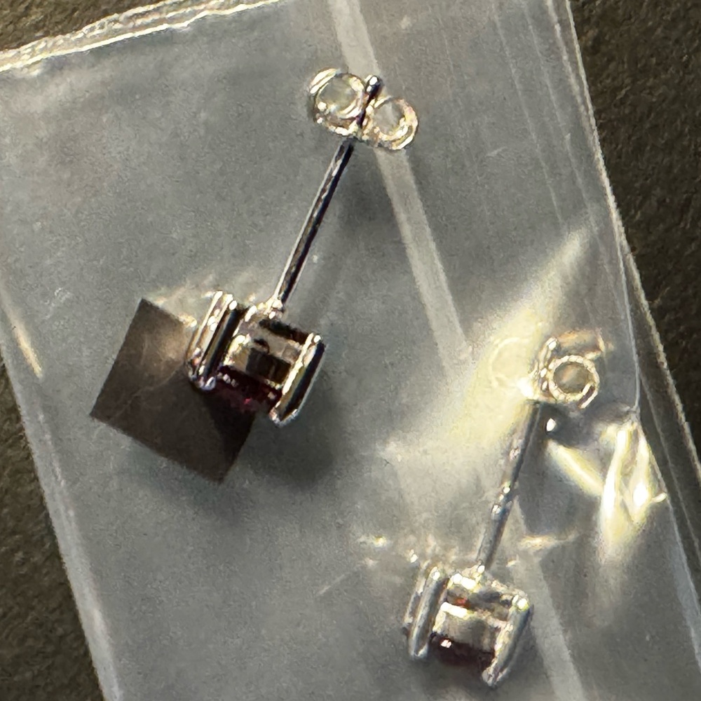 925 Ruby Studs - image 3